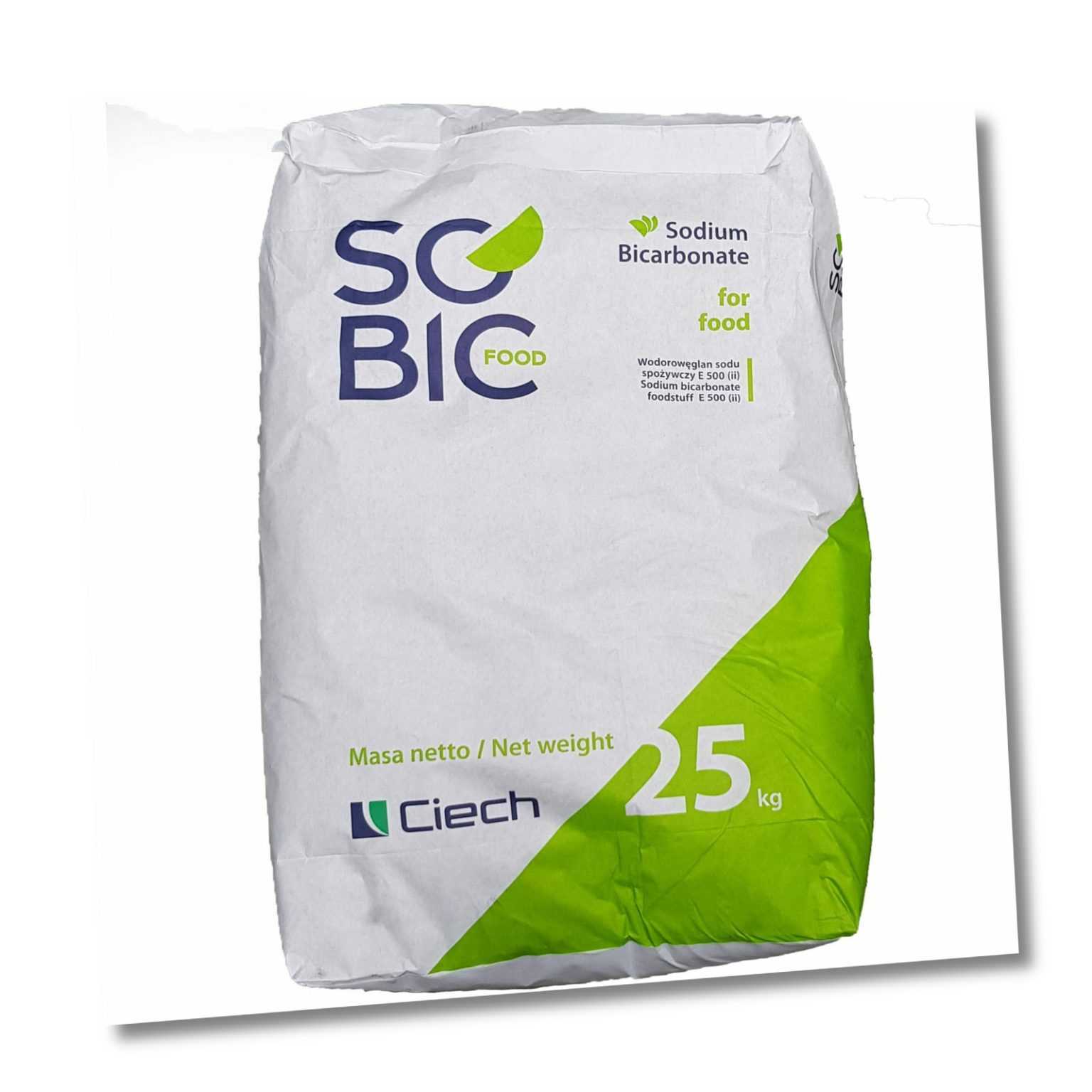 25 kg Natron Backsoda Natriumhydrogencarbonat in Lebensmittelqualität NaHCO3