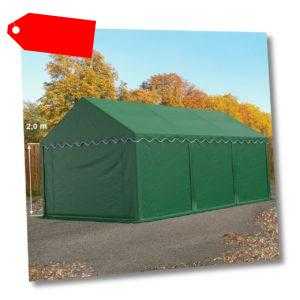 Lagerzelt 4x6m Weidezelt Zelthalle Unterstand wasserdicht PVC 500g/m² dunkelgrün