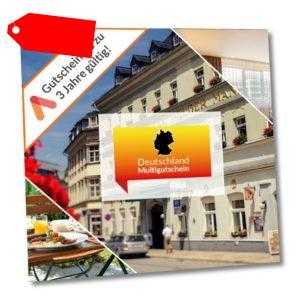 Kurzreise Deutschland Multi Hotelgutschein für 2 Personen 2 Nächte mit Frühstück