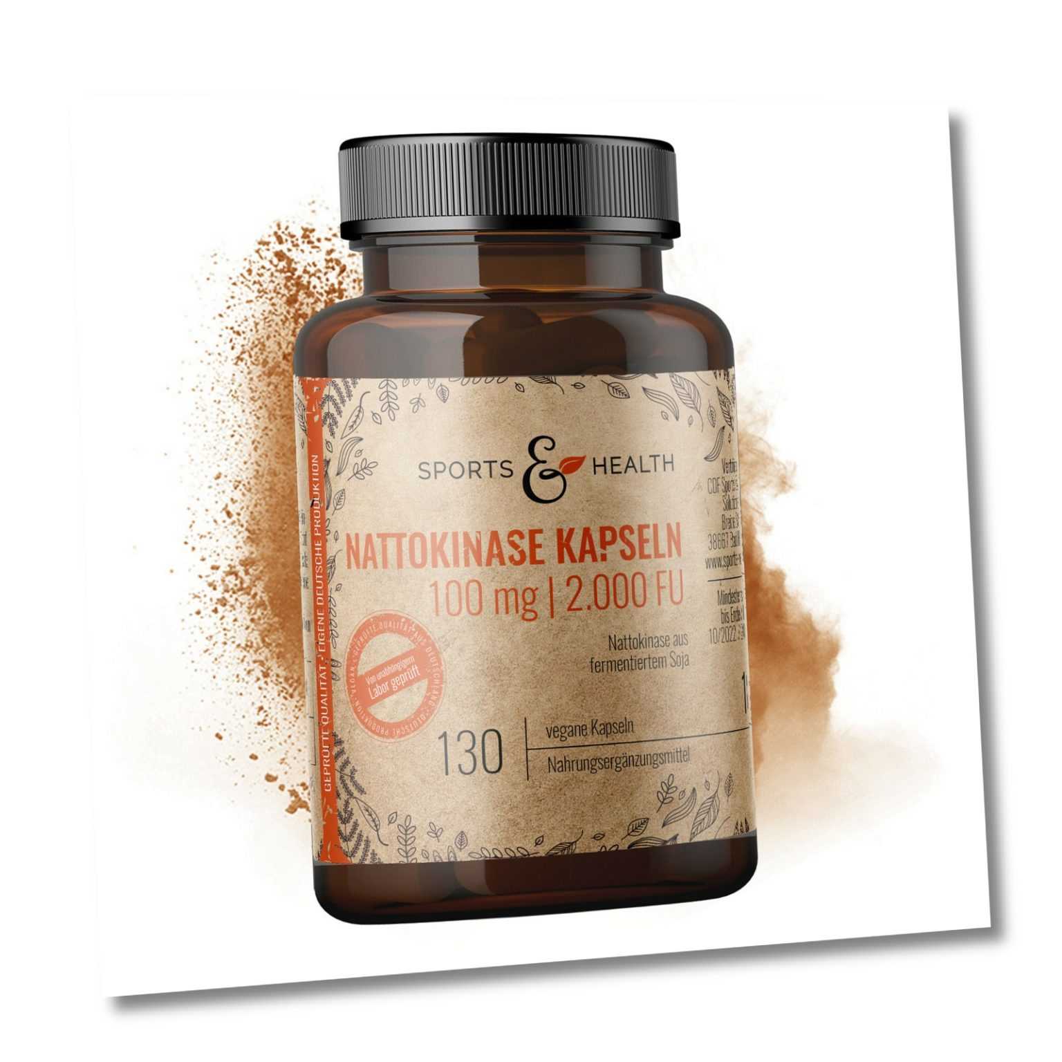 Nattokinase Kapseln - 130 Kapseln für 130 Tage - Vegan