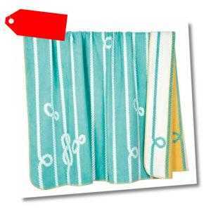 Pad Wolldecke Knotts  150 x 200 aqua aus Baumwollmischung