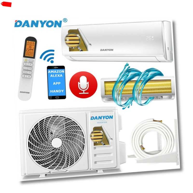 DANYON Split Klimaanlage 12000 BTU Inverter Klimagerät WLAN R32 3,4kW Klima XA61; EEK A