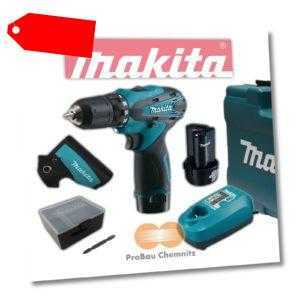 Makita Akku Bohrschrauber DF330DWE 10,8V, 2x Akku, Koffer, Ladeg., DF330 DF 330