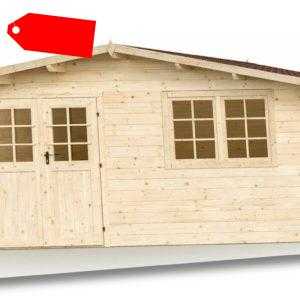 34mm Gartenhaus Salzburg7 INKLUSIVE Montage Aufbau Blockhaus Holzhaus 5x5m Hütte