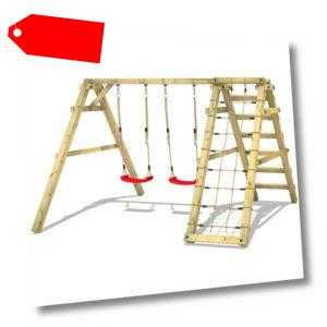 WICKEY Schaukelgerüst Schaukelgestell Sky Skipper Prime Doppelschaukel aus Holz