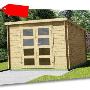 Flachdach Gartenhaus Gerätehaus 3x2.4M 28mm Holz Harz Ohne Boden EB28234oFL