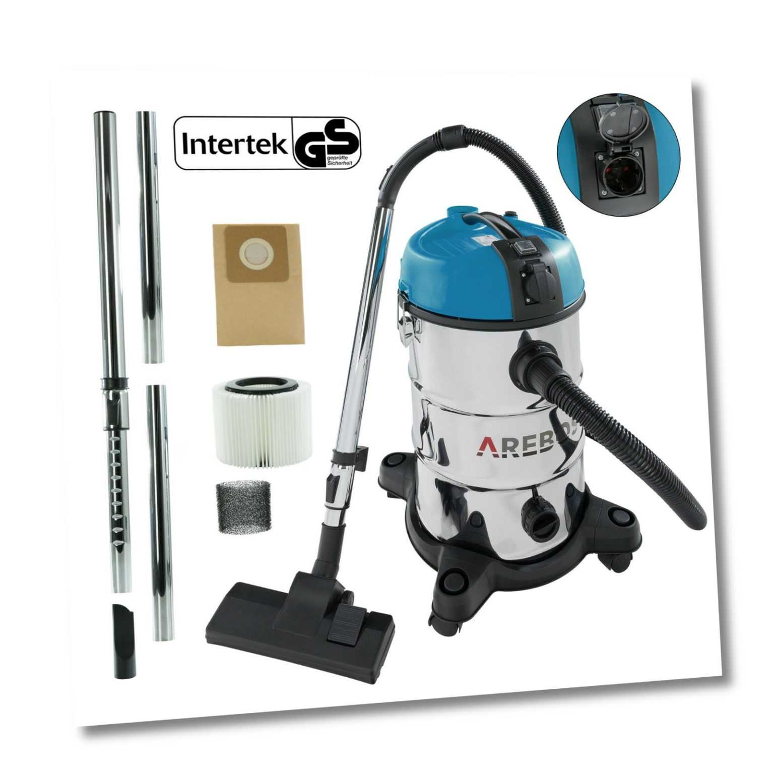 Arebos Industriestaubsauger Nass- & Trockensauger 2300W Staubsauger 30L Blau