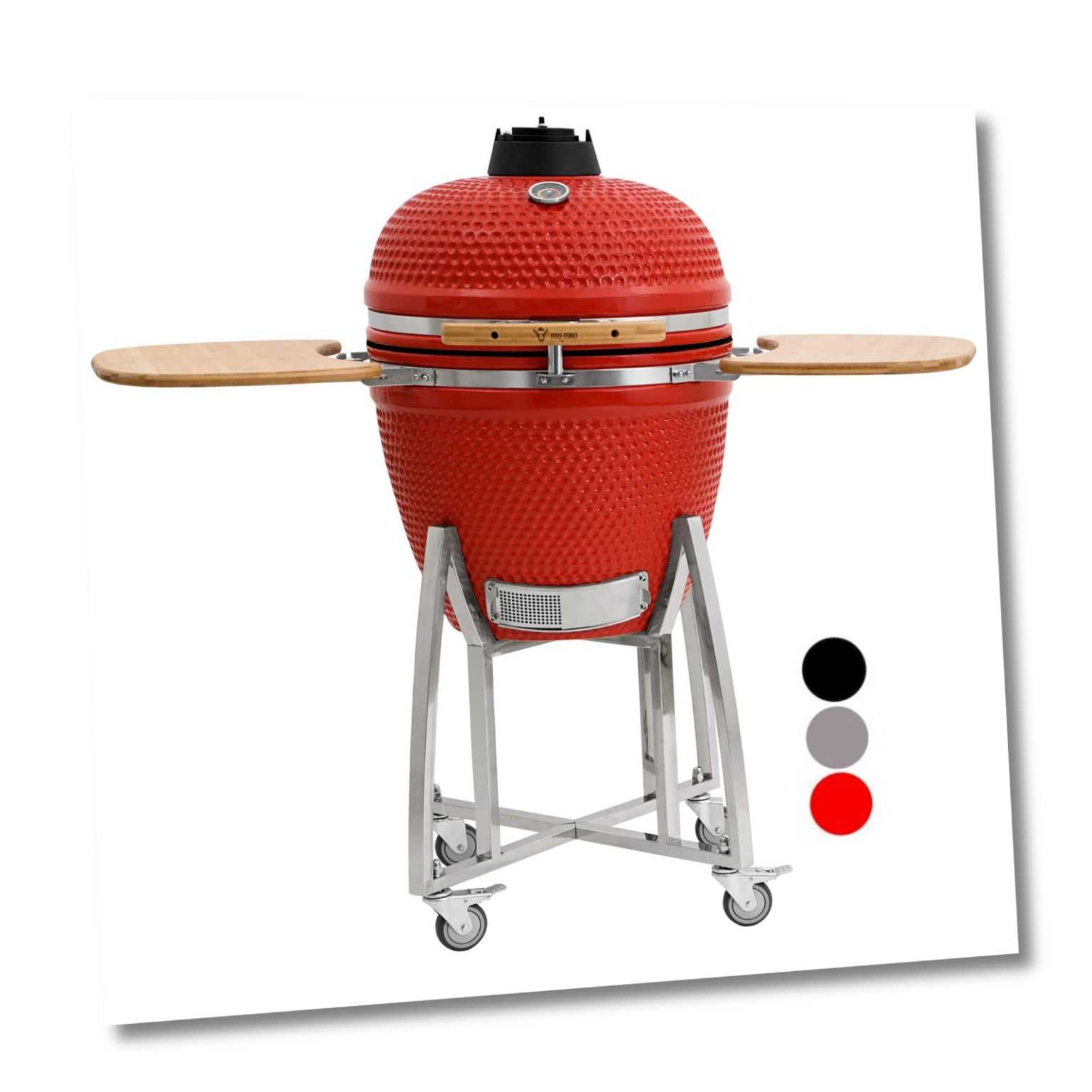 BBQ-Toro Kamado Grill Holzkohlegrill "KURO" Ø 52 cm | Keramikgrill Kugelgrill