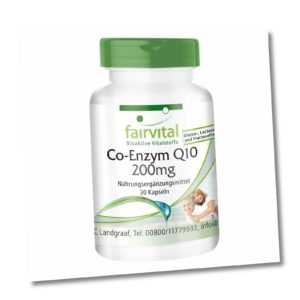 Co-Enzym Q10 200 mg - 30 Kapseln hochdosiert, Herzgesundheit | VEGAN | fairvital