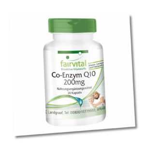 Co-Enzym Q10 200 mg - 30 Kapseln hochdosiert, Herzgesundheit | VEGAN | fairvital
