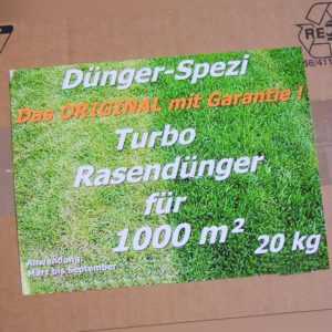 TURBO Rasendünger Dünger für 1000 m² Langzeitwirkung +1kg Rasendünger Gratis