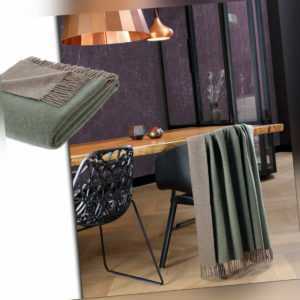 Biederlack Fransenplaid mit 20% Kaschmir 130x170 cm Wollplaid