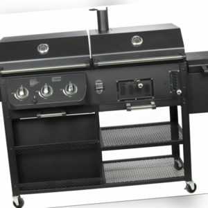 Kombigrill Gasgrill und Holzkohlegrill "ARIZONA" von El Fuego® Grill Smoker BBQ