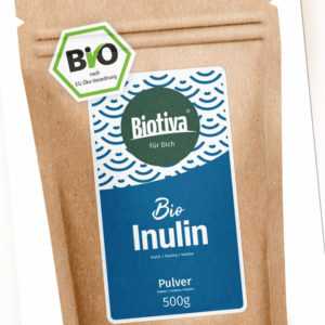 Inulin Pulver Bio 500g Biotiva (3,10 EUR/100 g)