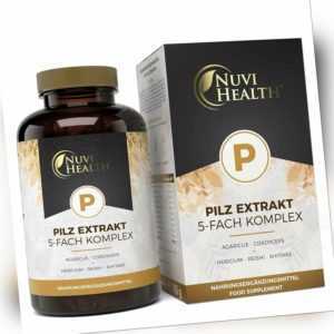 PILZ EXTRAKT 5-Fach Komplex 120 Kapseln á 750 mg - 32% bioaktive Polysaccharide