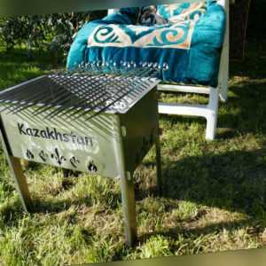 Profi Mangal Grill Schaschlik 43x27x40cm 2mm Stahl Zerlegbar Platzsparend Мангал