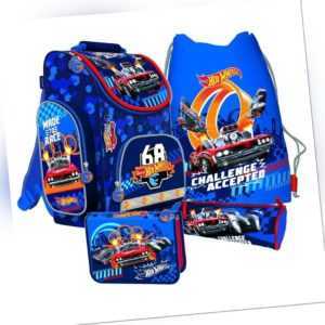 HOT WHEELS CARS AUTO MOTORRAD 4teile SCHULRANZEN RANZEN SCHULRUCKSACK TASCHE SET