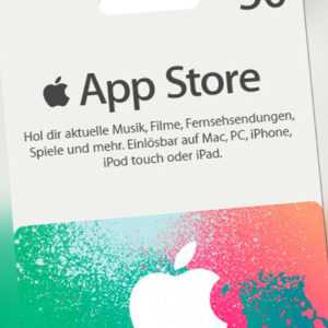 iTunes 50 Euro Prepaid Guthaben Karte - Apple Store Deutschland Gift Card - DE
