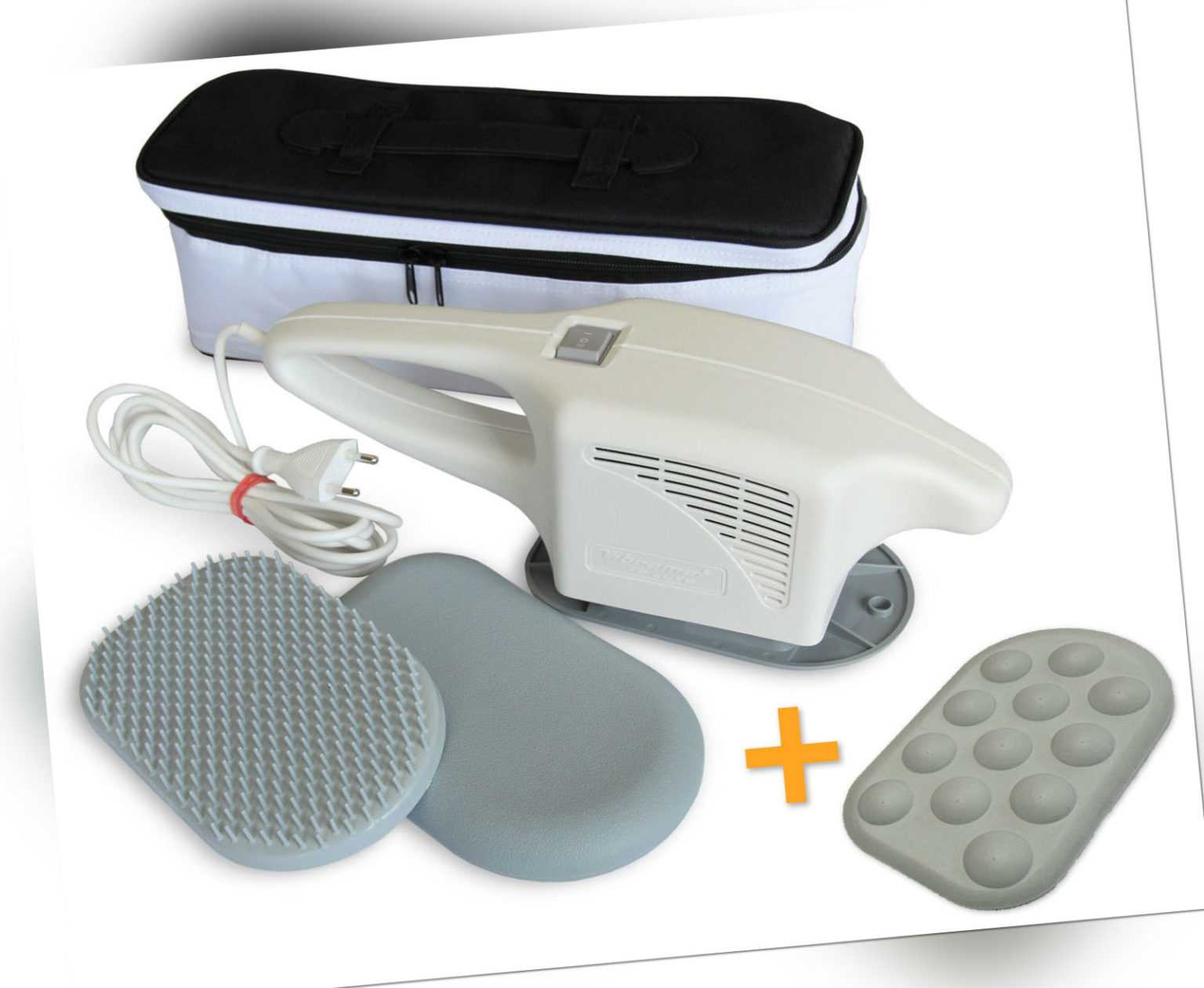 MASPO Vibramat de Luxe mit 3 Massageaufsätzen PROFI Großflächenmassagegerät