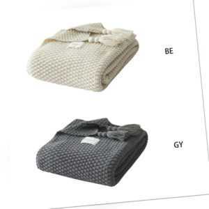Gestrickte Kuscheldecke Grobstrick Wolldecke Strickdecke