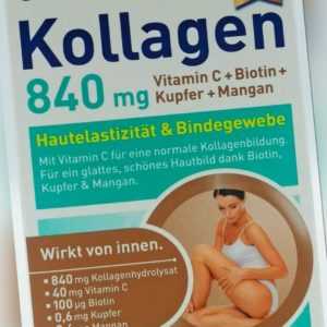 Tetesept Kollagen 840mg, Bindegewebe & Haut, Biotin, je 30 Tabletten
