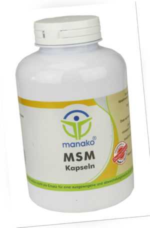 manako MSM (Methylsulfonylmethan) Kapseln, 300 Stück, Dose 210 g