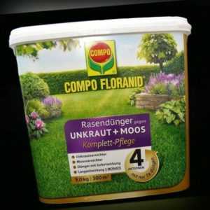 Compo Floranid Rasendünger gegen Unkraut + Moos 9 kg 300 m² 4in1 Komplett-Pflege