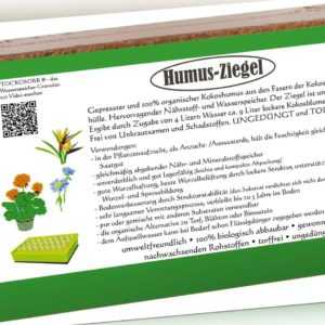 12 x 650g Humusziegel Kokoserde Blumenerde Substrat für Hochbeet und Blumentopf