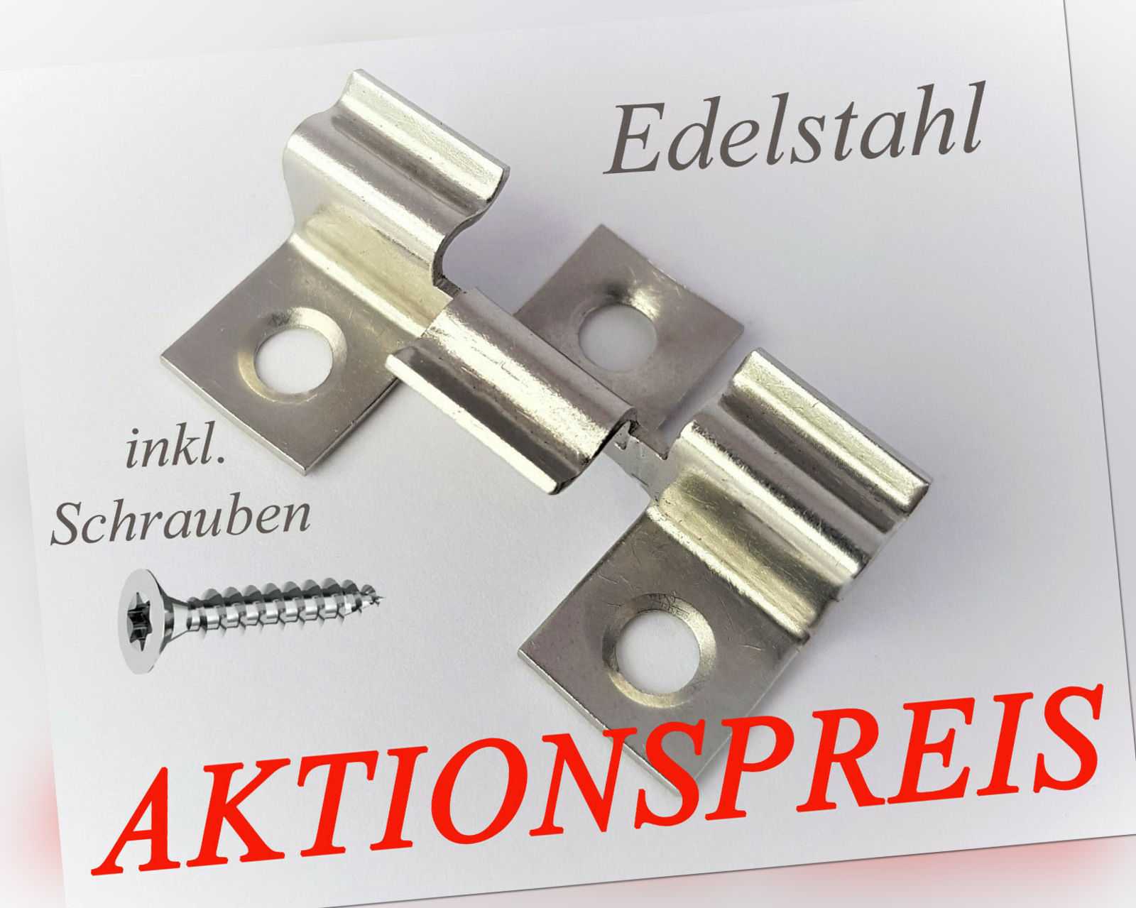 Edelstahl Clips Terrassen Clips Befestigungsclips Klammer WPC Dielen Schrauben 