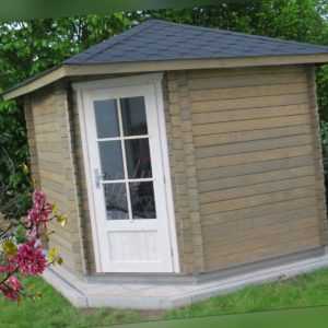 5 Eck Gartenhaus aus Holz Blockhaus  2.6x2.6M, 40mm, Mainz EB40051oFL