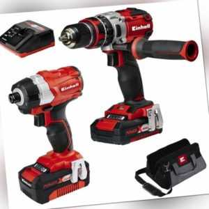 Einhell 2,0 AH 4,0 AH Set Akku Schlagschrauber Akkuschrauber Bohrmaschine Tasche