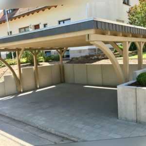 Doppelcarport 6x5, Schneelast 85 oder 125 kg/m², ca. 610 x 510cm, Kiefer kdi