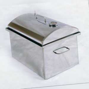 Räucherofen Edelstahl Smoker mit Hydroverschluß AhtubaThermometer+Gestell+Tasche