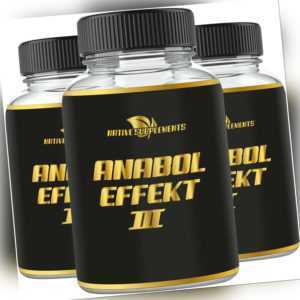 ANABOL EFFECT 3 Testosteron Booster Muskelaufbau extrem Anabolika Testo Kapseln