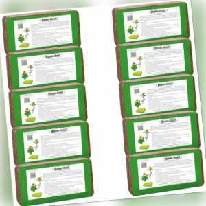 Humusziegel 10 x 650 g Kokoserde Coco-Ground Kokosziegel Trockenerde = 90 Liter