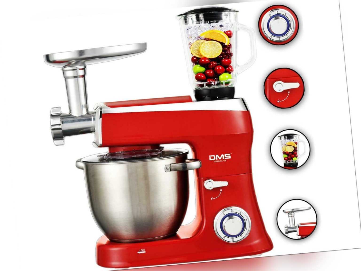 3 in1 Küchenmaschine StandMixer Ice Crusher Fleischwolf 9 L 2200W ...