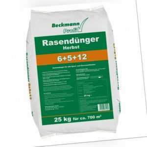 Herbst Rasendünger 25 kg Beckmann für 700m²  Rasen Dünger Premium Profi