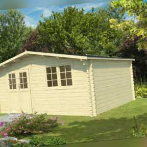 34 mm Gartenhaus 500x500 cm Gerätehaus Blockhaus Holz Holzhaus Holzhütte Neu