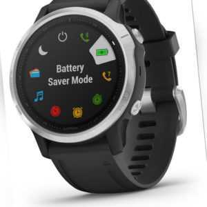 Garmin fenix 6S Schwarz Silber iOS Android Smartwatch Puls-Uhr GPS