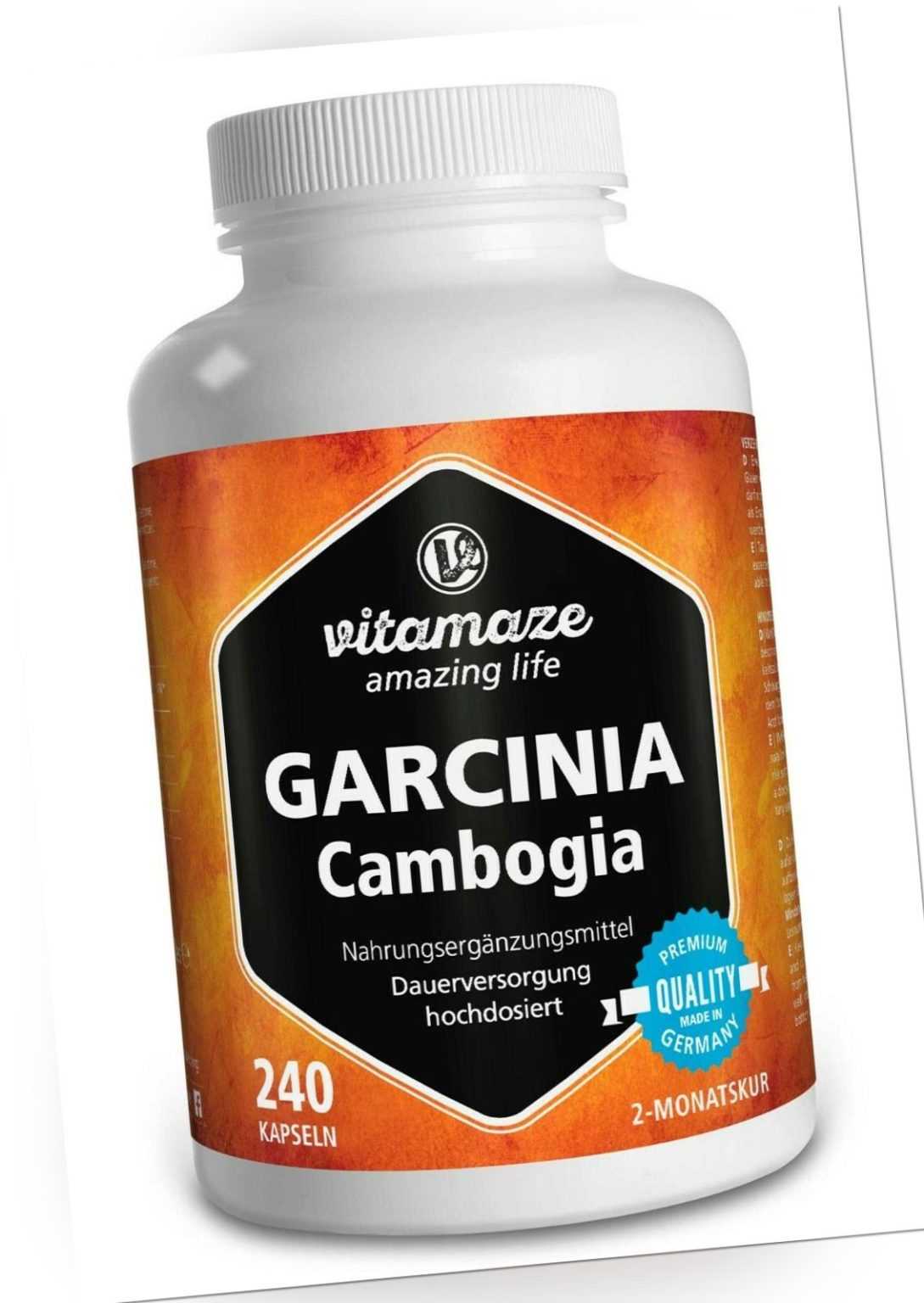 (€8,98/100g) Garcinia Cambogia hochdosiert 2.538 mg + Cholin als Appetitzügler