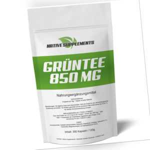 350 Kapseln GRÜNTEE EXTRAKT - 850mg pro Kapsel / Fettverbrennung Appetitzügler