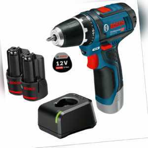 Bosch Akku-Bohrschrauber GSR 12V-15 / 2x 2,0Ah Akkus inkl Ladegerät - 060186810C