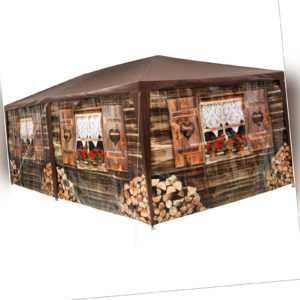 Pavillon 3x6 m Almhütte Festzelt Partyzelt Gartenzelt Bierzelt Zelt Apres Ski