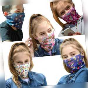 ALB Stoffe® Kids Loops Mix 3, 5x Mund-Nasen-Masken, antimikrobiell, 100% dt. H.