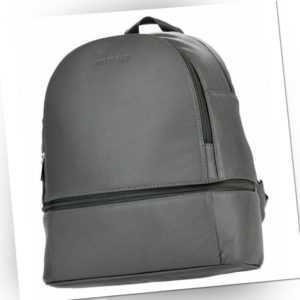 Rucksack Leder Damen schwarz Echtleder Vollleder Lederrucksack Backpack WOODBAG 