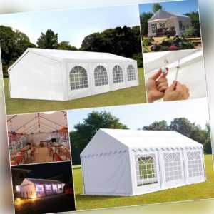 Pavillon 3x2-6x12m Festzelt Partyzelt Gartenzelt Unterstand PE PVC mit Fenstern