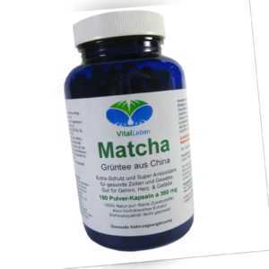 Matcha Grüntee aus China 180 Pulver Kapseln Ohne Zusatzstoffe Natur Pur. 25496