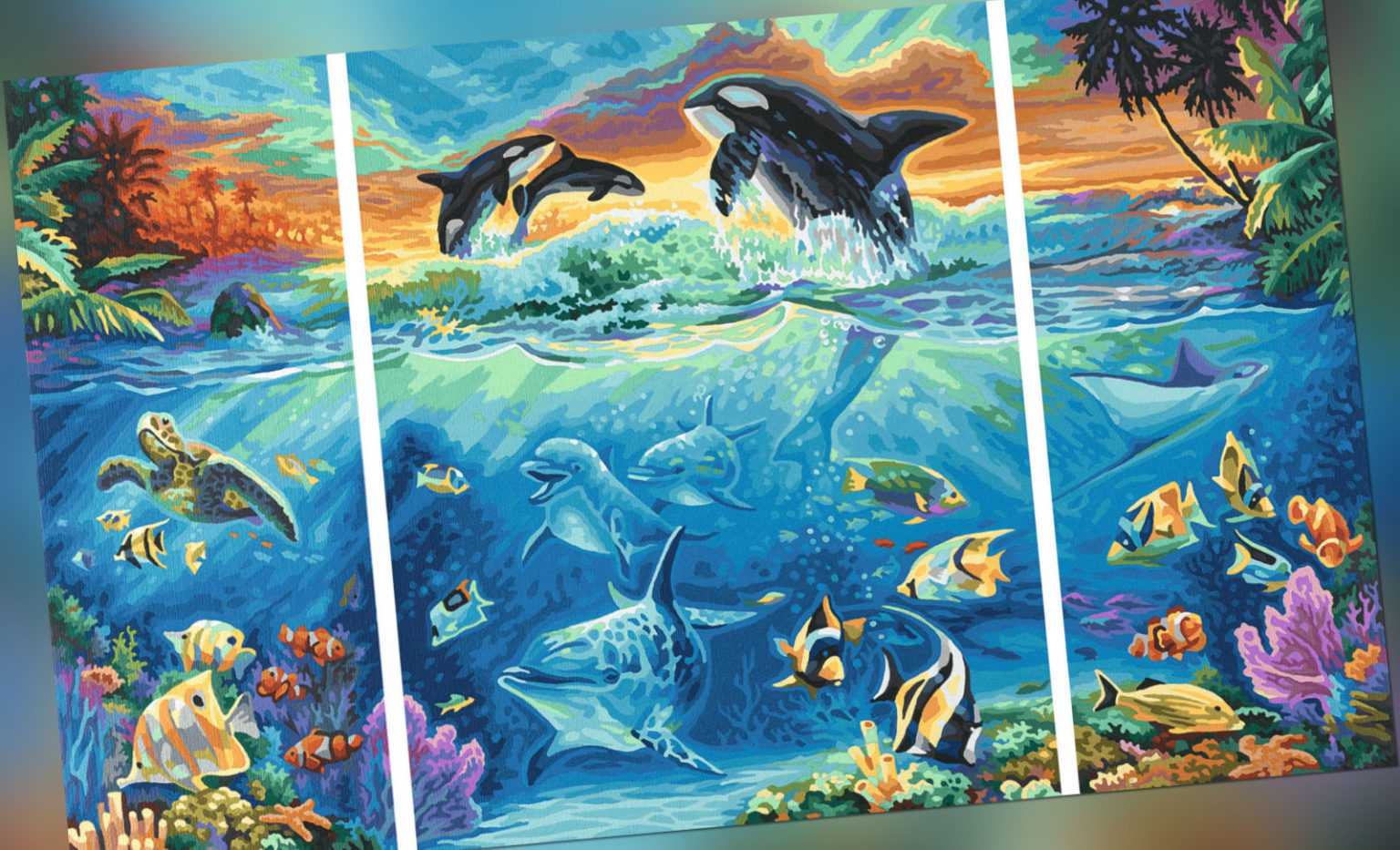 Am Korallenriff Schipper Triptychon Malen nach Zahlen 609260531