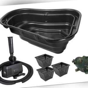 Ubbink TEICH-SET 1000 Teichbecken 1000L + Pumpe Schlauch Wasserspeier Pflanzkorb