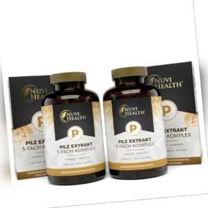 PILZ EXTRAKT 5-Fach Komplex 240 Kapseln á 750 mg - 32% bioaktive Polysaccharide